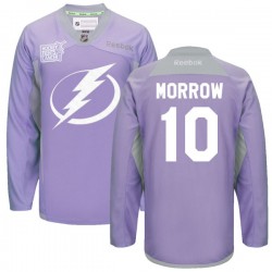 Brenden Morrow Tampa Bay Lightning Reebok Authentic Custom 2016 Hockey Fights Cancer Practice Jersey (Purple)