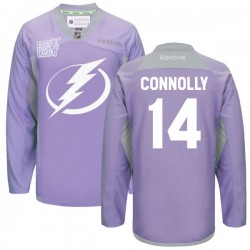 Brett Connolly Tampa Bay Lightning Reebok Premier Custom 2016 Hockey Fights Cancer Practice Jersey (Purple)