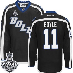 Brian Boyle Tampa Bay Lightning Reebok Authentic Third 2015 Stanley Cup Jersey (Black)