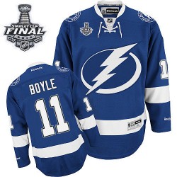 Brian Boyle Tampa Bay Lightning Reebok Authentic Home 2015 Stanley Cup Jersey (Royal Blue)