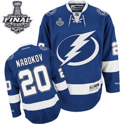 Evgeni Nabokov Tampa Bay Lightning Reebok Authentic Home 2015 Stanley Cup Jersey (Royal Blue)