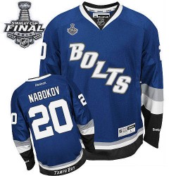 Evgeni Nabokov Tampa Bay Lightning Reebok Authentic Third 2015 Stanley Cup Jersey (Royal Blue)