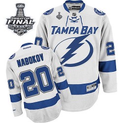 Evgeni Nabokov Tampa Bay Lightning Reebok Authentic Away 2015 Stanley Cup Jersey (White)