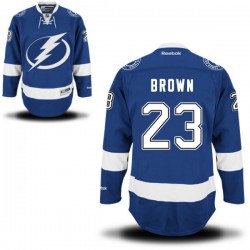 J.t. Brown Tampa Bay Lightning Reebok Authentic Home Jersey (Royal Blue)