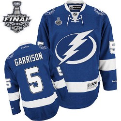 Jason Garrison Tampa Bay Lightning Reebok Authentic Home 2015 Stanley Cup Jersey (Royal Blue)