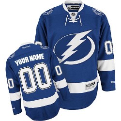Reebok Tampa Bay Lightning Men's Customized Authentic Blue Home Jersey