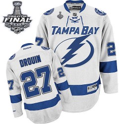 Jonathan Drouin Tampa Bay Lightning Reebok Authentic Away 2015 Stanley Cup Jersey (White)