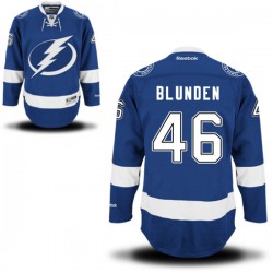Mike Blunden Tampa Bay Lightning Reebok Authentic Home Jersey (Royal Blue)