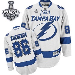 Nikita Kucherov Tampa Bay Lightning Reebok Authentic Away 2015 Stanley Cup Jersey (White)