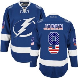 Tyler Johnson Tampa Bay Lightning Reebok Authentic USA Flag Fashion Jersey (Royal Blue)