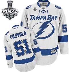 Valtteri Filppula Tampa Bay Lightning Reebok Premier Away 2015 Stanley Cup Jersey (White)