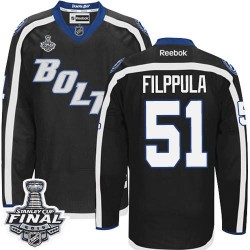 Valtteri Filppula Tampa Bay Lightning Reebok Premier Third 2015 Stanley Cup Jersey (Black)