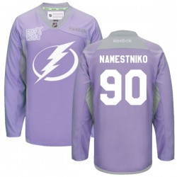 Vladislav Namestnikov Tampa Bay Lightning Reebok Authentic Custom 2016 Hockey Fights Cancer Practice Jersey (Purple)