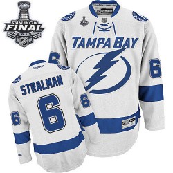 Anton Stralman Tampa Bay Lightning Reebok Authentic Away 2015 Stanley Cup Jersey (White)