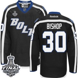 Ben Bishop Tampa Bay Lightning Reebok Premier Third 2015 Stanley Cup Jersey (Black)