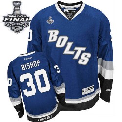 Ben Bishop Tampa Bay Lightning Reebok Premier Third 2015 Stanley Cup Jersey (Royal Blue)