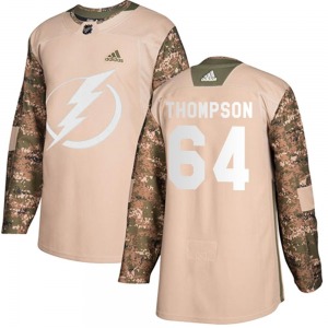 Jack Thompson Tampa Bay Lightning Adidas Authentic Veterans Day Practice Jersey (Camo)