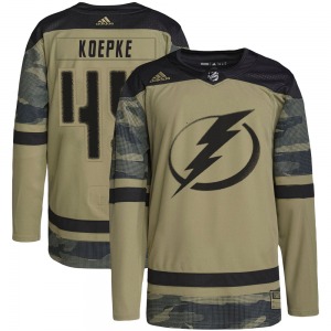 Cole Koepke Tampa Bay Lightning Adidas Authentic Military Appreciation Practice Jersey (Camo)