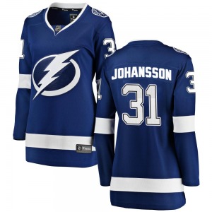 Jonas Johansson Tampa Bay Lightning Fanatics Branded Women's Breakaway Home Jersey (Blue)