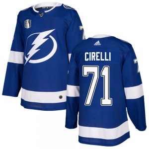 Anthony Cirelli Tampa Bay Lightning Adidas Authentic Home 2022 Stanley Cup Final Jersey (Blue)