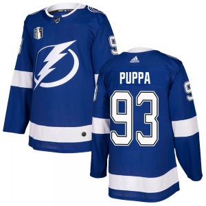 Daren Puppa Tampa Bay Lightning Adidas Authentic Home 2022 Stanley Cup Final Jersey (Blue)