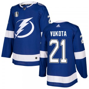 Mick Vukota Tampa Bay Lightning Adidas Authentic Home 2022 Stanley Cup Final Jersey (Blue)