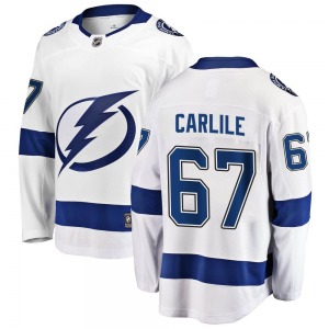 Declan Carlile Tampa Bay Lightning Fanatics Branded Breakaway Away Jersey (White)