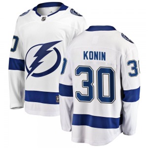 Kyle Konin Tampa Bay Lightning Fanatics Branded Breakaway Away Jersey (White)