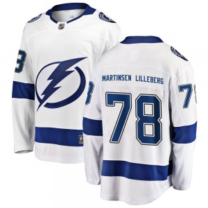 Emil Martinsen Lilleberg Tampa Bay Lightning Fanatics Branded Breakaway Away Jersey (White)