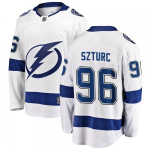 Gabriel Szturc Tampa Bay Lightning Fanatics Branded Breakaway Away Jersey (White)