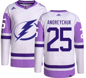 Dave Andreychuk Tampa Bay Lightning Adidas Authentic Hockey Fights Cancer Jersey