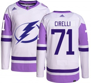 Anthony Cirelli Tampa Bay Lightning Adidas Authentic Hockey Fights Cancer Jersey