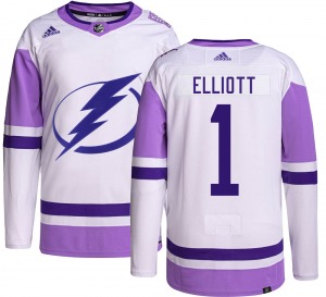 Brian Elliott Tampa Bay Lightning Adidas Authentic Hockey Fights Cancer Jersey