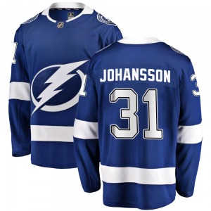 Jonas Johansson Tampa Bay Lightning Fanatics Branded Breakaway Home Jersey (Blue)