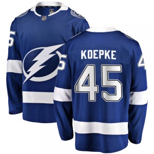 Cole Koepke Tampa Bay Lightning Fanatics Branded Breakaway Home Jersey (Blue)