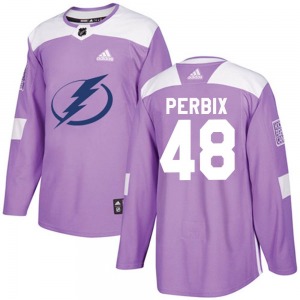 Nick Perbix Tampa Bay Lightning Adidas Authentic Fights Cancer Practice Jersey (Purple)