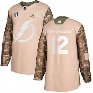 Alex Barre-Boulet Tampa Bay Lightning Adidas Authentic Veterans Day Practice 2022 Stanley Cup Final Jersey (Camo)
