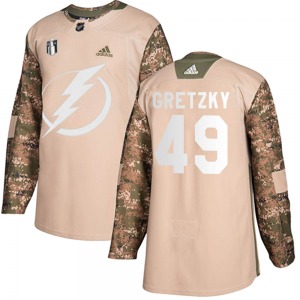 Brent Gretzky Tampa Bay Lightning Adidas Authentic Veterans Day Practice 2022 Stanley Cup Final Jersey (Camo)