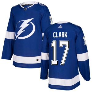 Wendel Clark Tampa Bay Lightning Adidas Authentic Home Jersey (Blue)