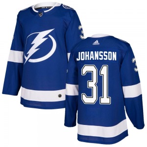 Jonas Johansson Tampa Bay Lightning Adidas Authentic Home Jersey (Blue)