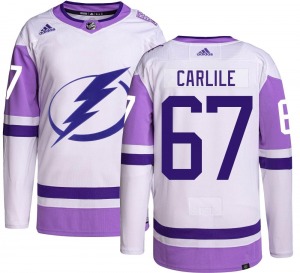 Declan Carlile Tampa Bay Lightning Adidas Youth Authentic Hockey Fights Cancer Jersey