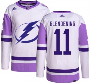 Luke Glendening Tampa Bay Lightning Adidas Youth Authentic Hockey Fights Cancer Jersey