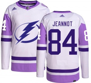 Tanner Jeannot Tampa Bay Lightning Adidas Youth Authentic Hockey Fights Cancer Jersey