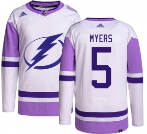 Philippe Myers Tampa Bay Lightning Adidas Youth Authentic Hockey Fights Cancer Jersey