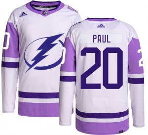 Nicholas Paul Tampa Bay Lightning Adidas Youth Authentic Hockey Fights Cancer Jersey