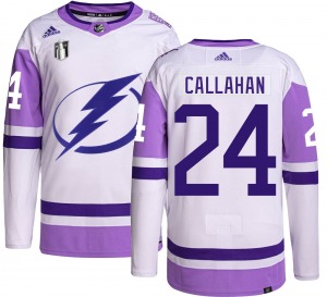 Ryan Callahan Tampa Bay Lightning Adidas Youth Authentic Hockey Fights Cancer 2022 Stanley Cup Final Jersey