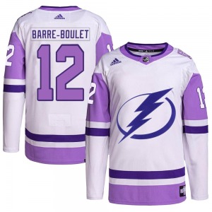 Alex Barre-Boulet Tampa Bay Lightning Adidas Youth Authentic Hockey Fights Cancer Primegreen 2022 Stanley Cup Final Jersey (White/Purple)
