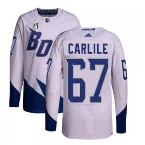 Declan Carlile Tampa Bay Lightning Adidas Youth Authentic 2022 Stadium Series Primegreen 2022 Stanley Cup Final Jersey (White)
