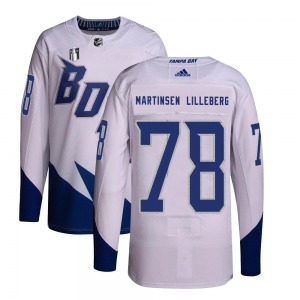 Emil Martinsen Lilleberg Tampa Bay Lightning Adidas Youth Authentic 2022 Stadium Series Primegreen 2022 Stanley Cup Final Jersey (White)