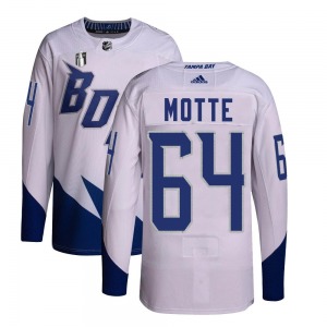 Tyler Motte Tampa Bay Lightning Adidas Youth Authentic 2022 Stadium Series Primegreen 2022 Stanley Cup Final Jersey (White)
